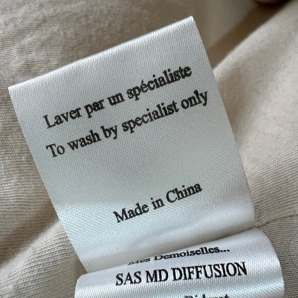 Mes Demoiselles Paris Beige Sherpa Fleece Turtle Neck Raglan Sleeve Pullover 2 - Picture 12 of 12